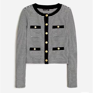 NWOT J Crew Vintage rib lady jacket in stripe Sz S